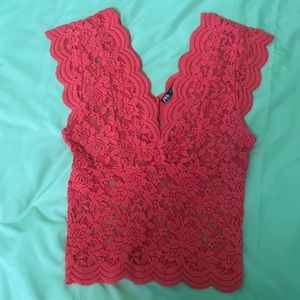 Zara embroidered lace top. Size S.